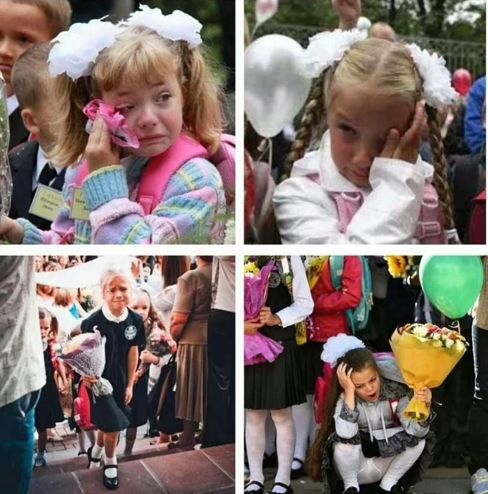 A little more and again happy faces of schoolchildren - Humor, Interesting, Picture with text, The photo, September 1, School, Pupils, Schoolgirls, Children