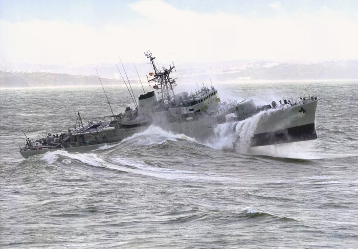 Portuguese corvette Antonio Enes - Excitement, Corvette, The photo, Sea