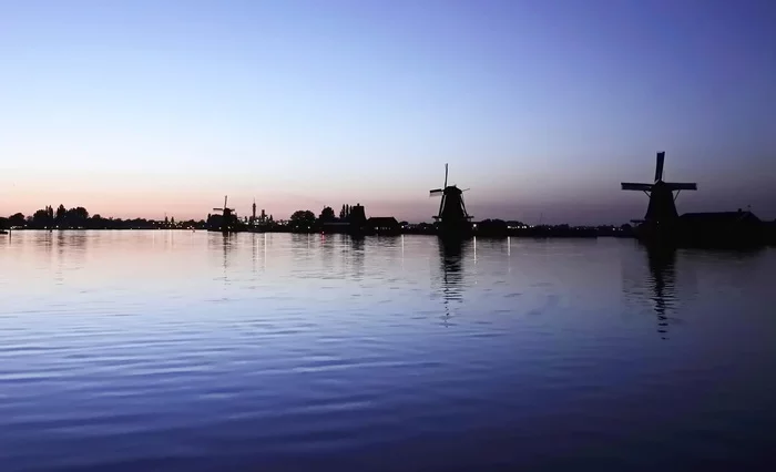 Sunset - My, Netherlands (Holland), The photo, Sunset, Village, Mill