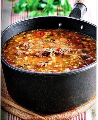 Spicy soup Kharcho - Preparation, Cooking, Soup, Kharcho, Recipe