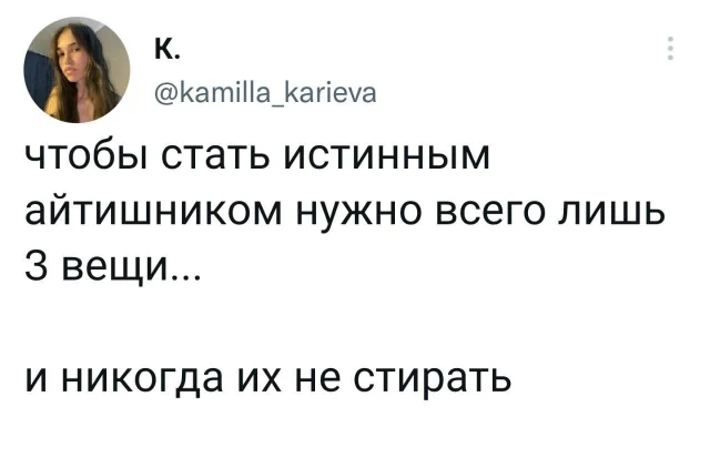 Yes - IT, Twitter, Screenshot, Humor, Kamilla Karieva (Twitter)