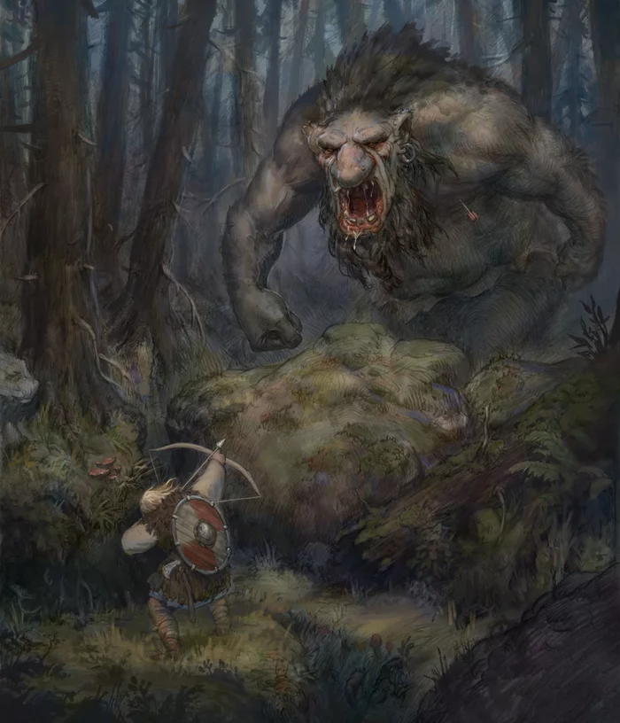 Classic trolls - My, Troll, Scandinavian mythology, Folklore, Fantasy, Tolkien, Monster, Middle earth, Bestiary, Longpost