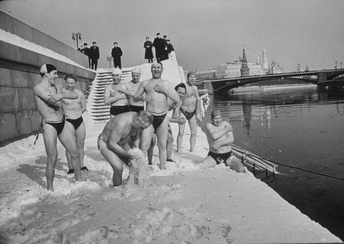 MOSCOW AND MUSCOVITES IN THE WINTER OF 1959 - the USSR, 50th, Old photo, Longpost, Black and white photo, Moscow