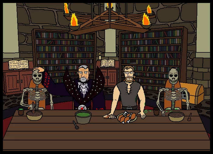 Ксардас так видит - Моё, Комиксы, Cheezyland, Gothic, Gothic 2, Компьютерные игры, Скелет, Длиннопост