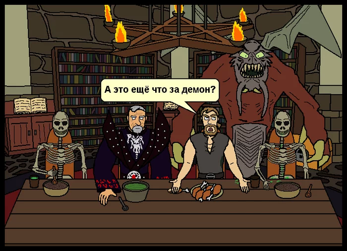 Ксардас так видит - Моё, Комиксы, Cheezyland, Gothic, Gothic 2, Компьютерные игры, Скелет, Длиннопост