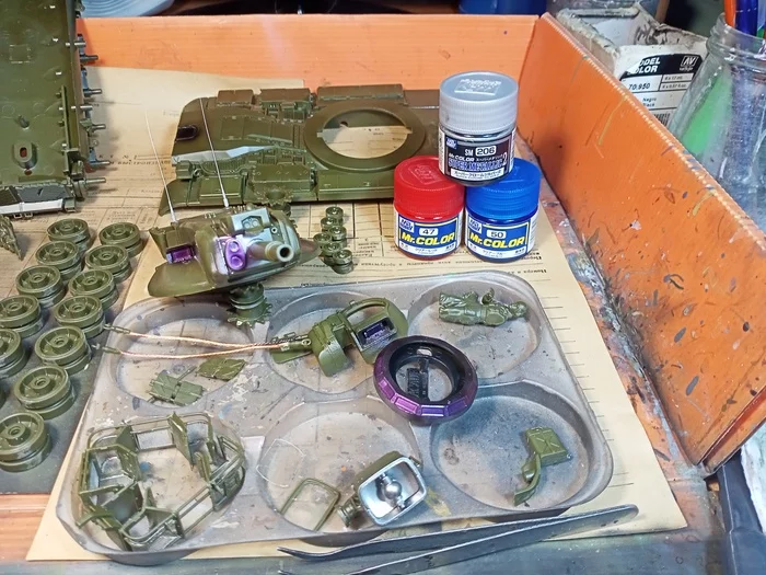 M60A2 Starship (1/35 Academy). Assembly notes - My, Stand modeling, Modeling, Scale model, Miniature, Painting miniatures, With your own hands, Needlework with process, Needlework, Prefabricated model, Assembly, Airbrushing, Overview, USA, Tanks, Cold war, Armored vehicles, Starship, M60, Technics, Longpost, Hobby