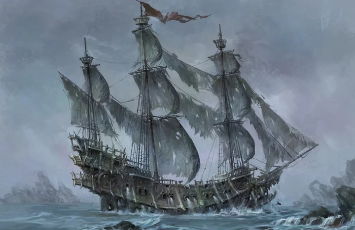 The Flying Dutchman by Davy Jones. Is it that simple? - My, Flying Dutchman, Davey Jones, Ship, Pirates of the Caribbean, Mythology, Longpost, Ghost ship
