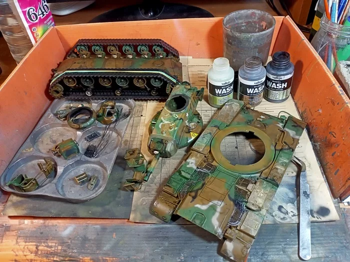 M60A2 Starship (1/35 Academy). Assembly notes - My, Stand modeling, Modeling, Scale model, Miniature, Painting miniatures, With your own hands, Needlework with process, Needlework, Prefabricated model, Assembly, Airbrushing, Overview, USA, Tanks, Cold war, Armored vehicles, Starship, M60, Technics, Longpost, Hobby