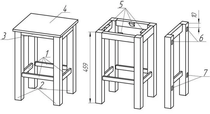 simple stool - My, Wood products, Furniture, Stool, Longpost