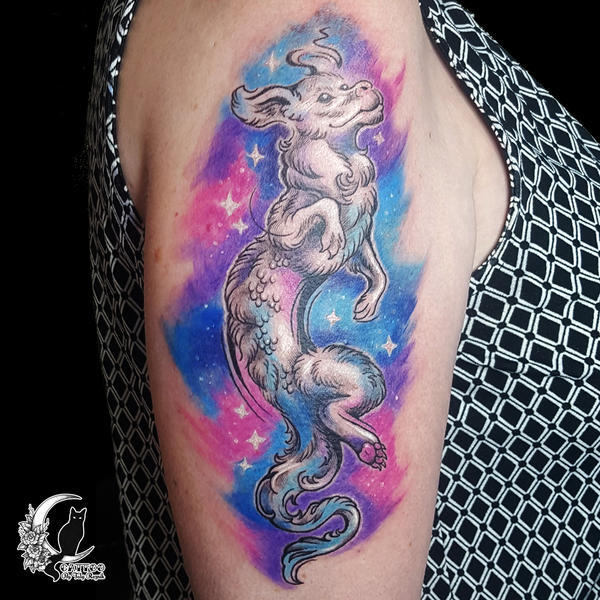 Tattoo Compilation - Tattoo, Endless story, Falkor, The Dragon, Bat, cat, Cake, Space, Longpost