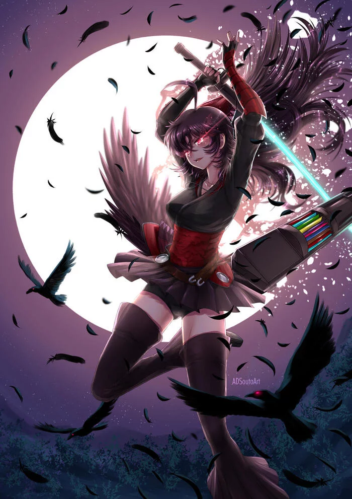 Raven - RWBY, Anime art, Anime, Art, Drawing, Raven Branwen