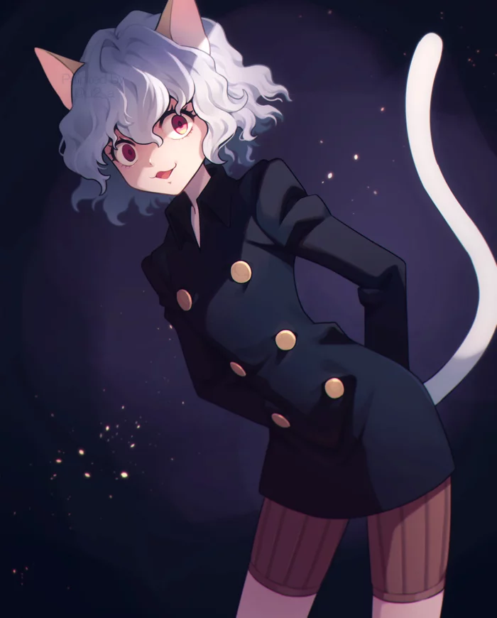 Neferpitou - Art, Anime, Anime art, Hunter x hunter, Neferpitou, Animal ears, Longpost, Tail