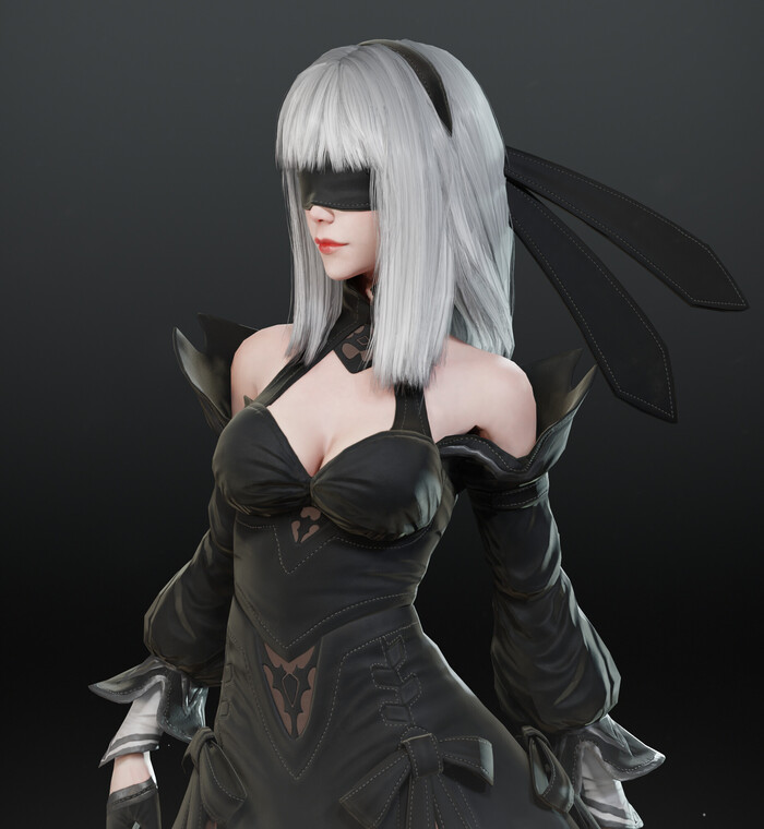 10E, The Violinist , ArtStation, , Nier Automata, Original Character, , 3D, ,  ,  , 