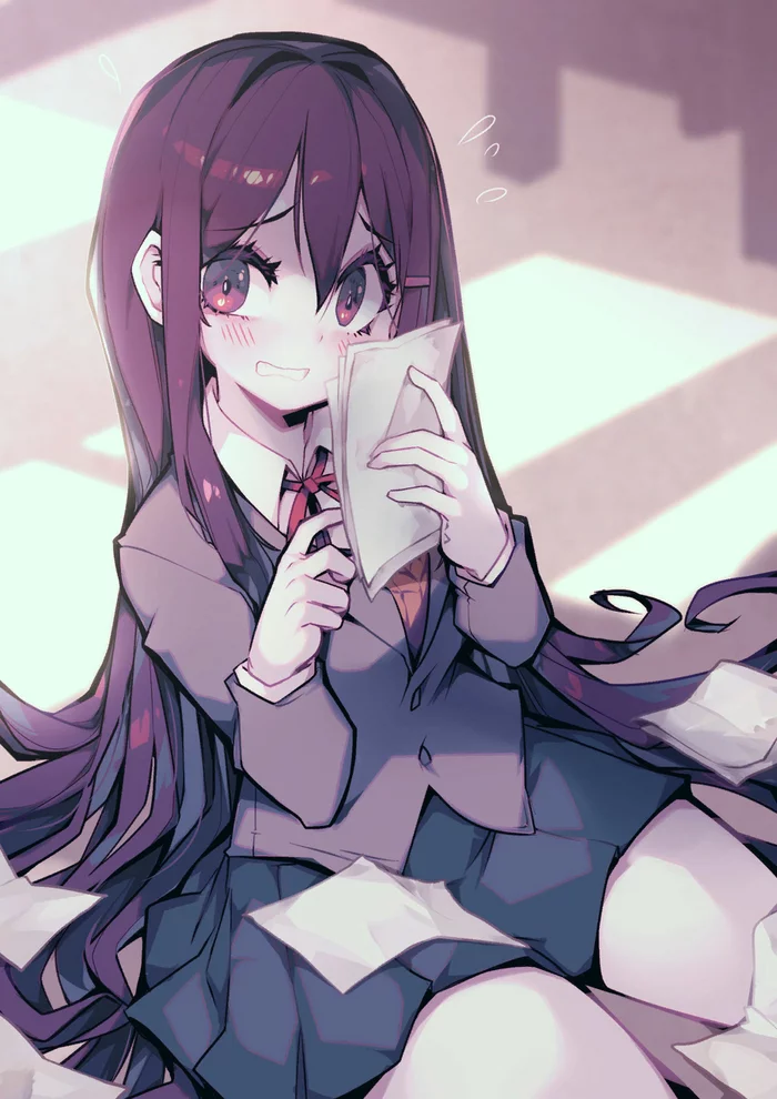 Yuri - Doki Doki Literature Club, Anime art, Anime, Yuri DDLC, Visual novel