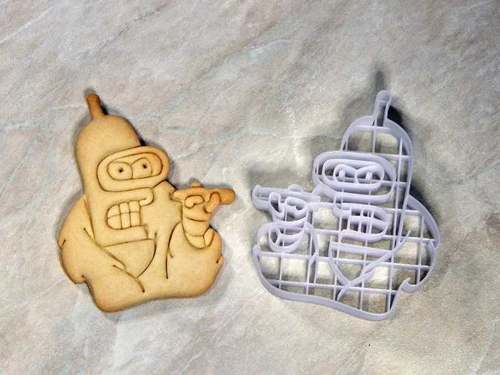 Kiss my crispy ass! - My, Cookies, Felling, 3D печать, 3D printer, Futurama, Bender Rodriguez
