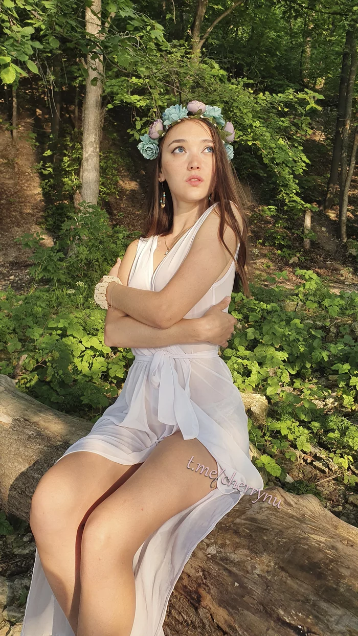 Forest Nymph - My, Milota, Images, Girls, Girl with tattoo, Long hair, Cosplay, Story, Nature, beauty, Samara, Sexuality, Models, The photo, Brunette, Sports girls