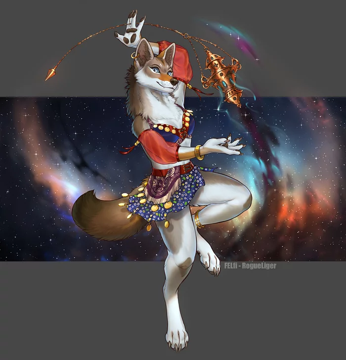 Kaya - Furry, Anthro, Art, Furry Coyote, Rogueliger, Felfi, Collab