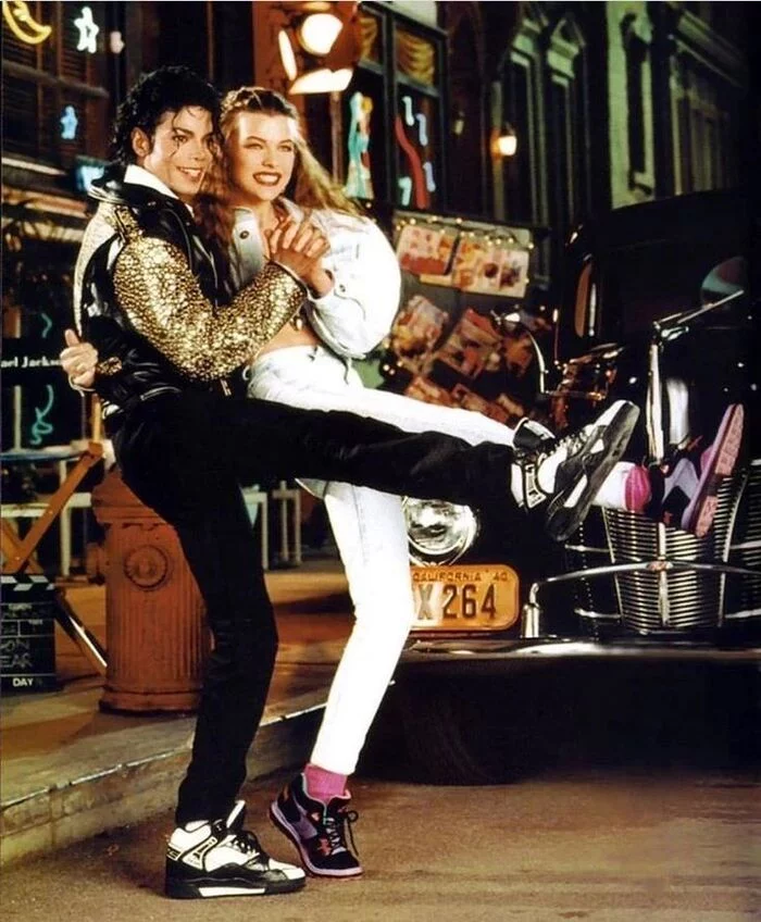 Michael Jackson and Milla Jovovich for La Gear sneakers, 1990 - Actors and actresses, Michael Jackson, Milla Jovovich, Repeat, Celebrities