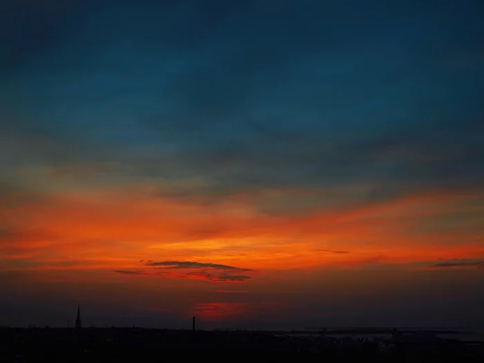 Hot day evening - My, Landscape, Sky, Sunset, Summer, Clouds, Baltics, Estonia, Tallinn, Evening, Battle of sunsets