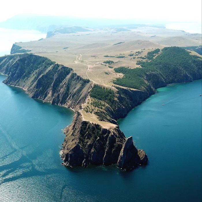 Мыс Хобой на острове Ольхон с высоты полёта чайки Ольхон, Фотография, Яндекс Дзен