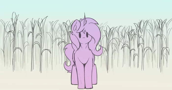 В поле - My Little Pony, PonyArt, Original Character, Czu