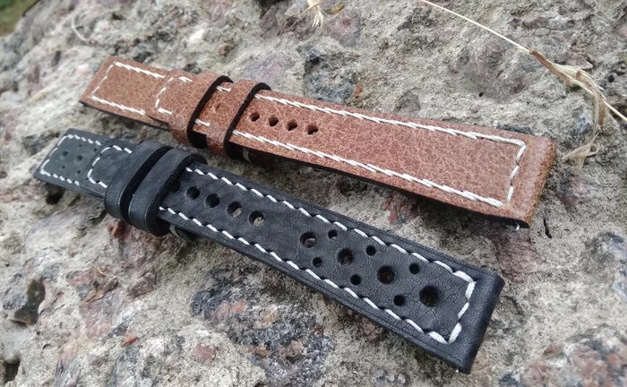 Watch strap with perforation. Watchbands 21 mm - Leather products, Accessories, Natural leather, Male, Leather, Clock, Wrist Watch, Strap, Womens, With your own hands, Handmade, Smart watch, Mechanical watches, Longpost, Needlework without process