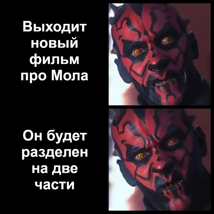 ironic - Star Wars, Darth Maul, Halves, Picture with text, Translated by myself