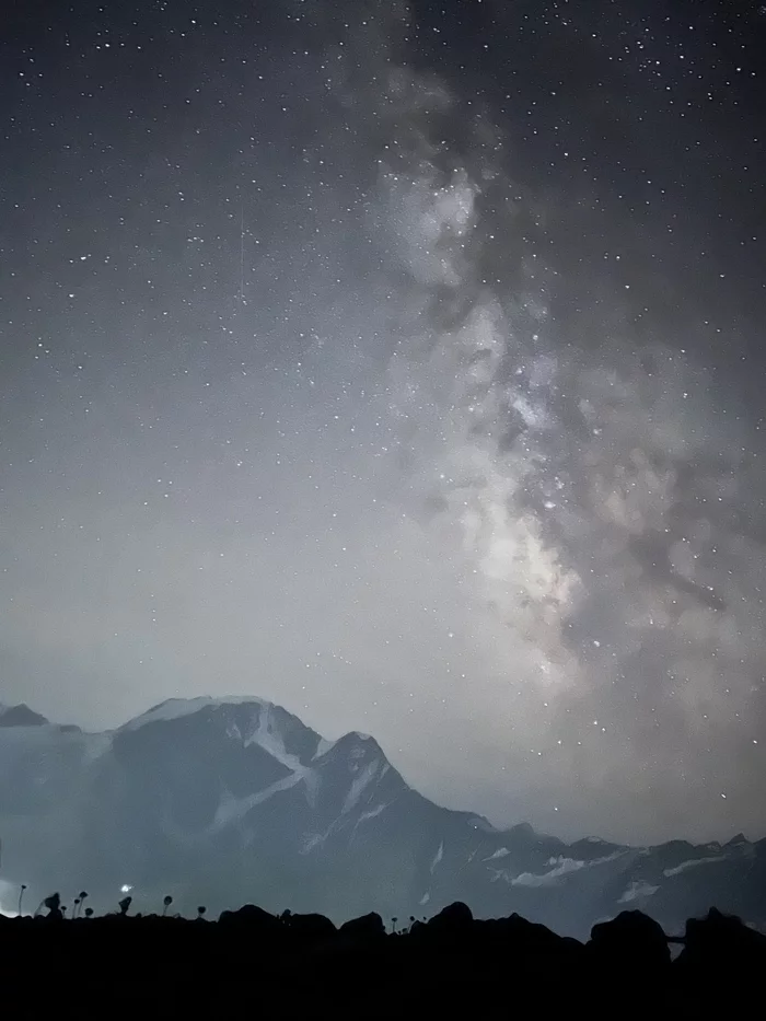 Milky Way - My, Milky Way, Mobile photography, Stars, Elbrus, The mountains