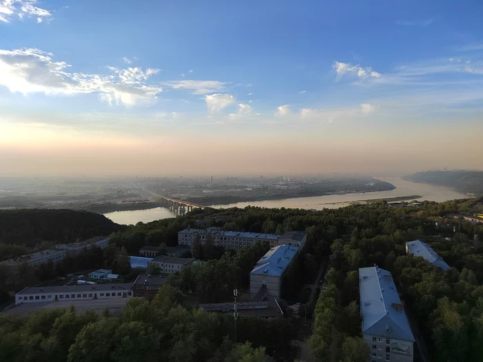 It looks like smog from forest fires over the city - My, Forest fires, Nizhny Novgorod, Smog