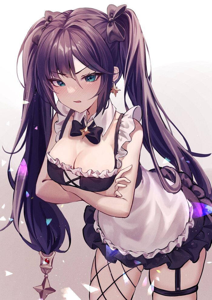 Maid Mona Genshin Impact, Mona (Genshin Impact), , , , , Anime Art, 