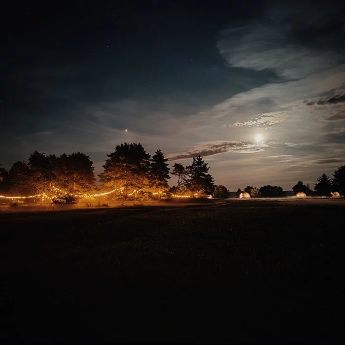 Yaroslavl region - My, Mobile photography, Yaroslavskaya oblast, moon, Landscape, Night, Summer