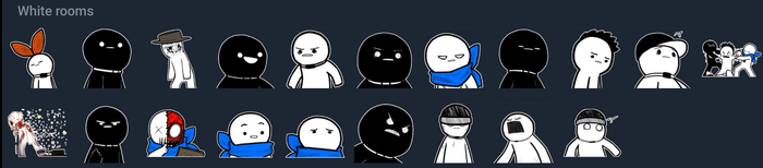 Стикеры "Белые комнаты"