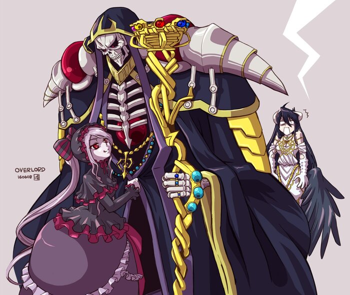  ... , , Anime Art, Overlord, Ainz Ooal Gown, Albedo (Overlord), Mare Bello Fiore, Shalltear Bloodfallen, , , , ,   , 