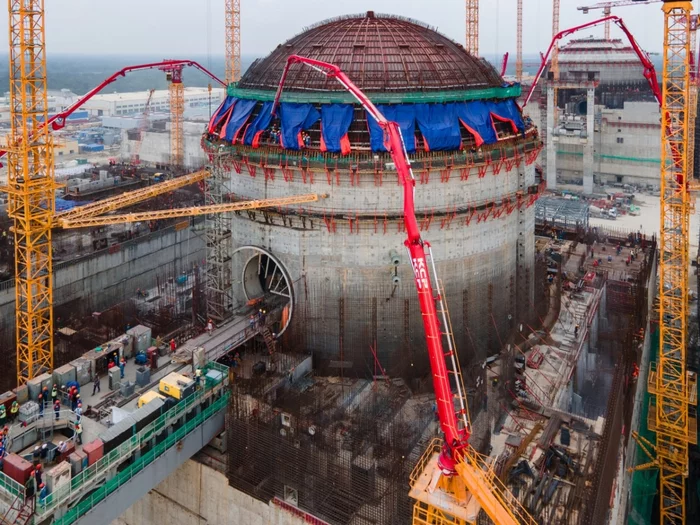 Rosatom in Bangladesh began concreting the dome of the inner containment of the second power unit of the Rooppur NPP + pictures of the installation of the skullcap - news, Building, nuclear power station, Russia, Rosatom, Bangladesh, Rooppur Nuclear Power Plant, Longpost