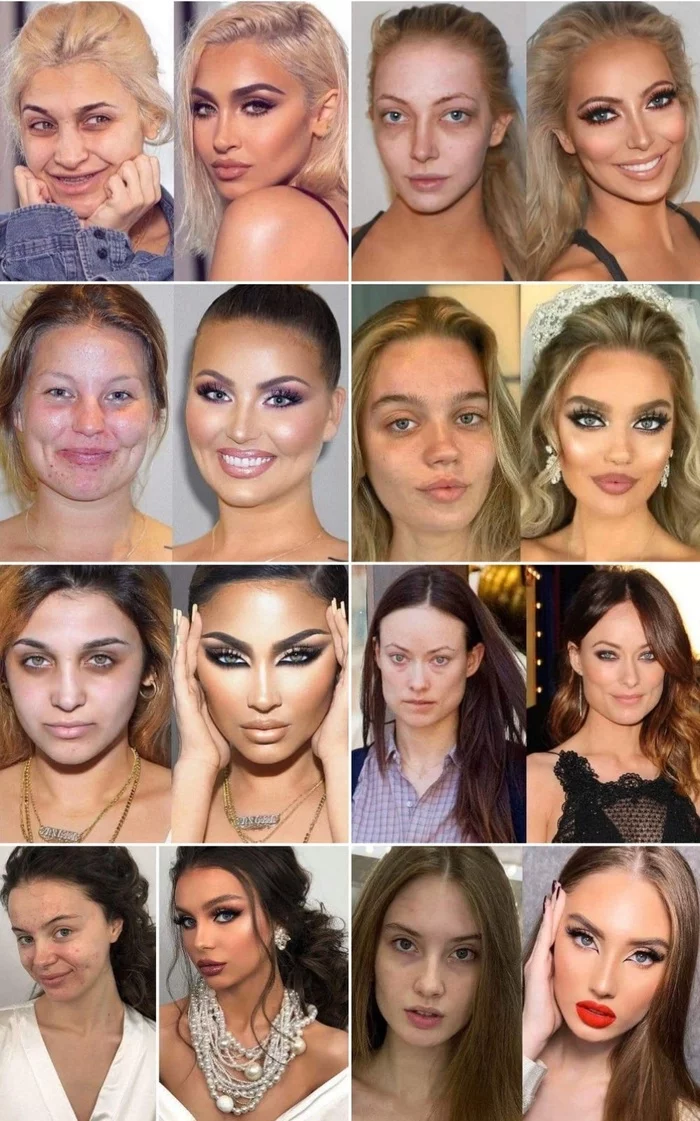 Looks creepy without makeup - Humor, Strange humor, Makeup, Girls, Actors and actresses