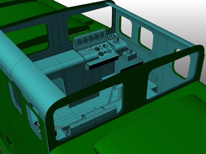 Paper model of the Soviet Shunting Industrial Electric Locomotive VL41. Part 1 - My, A train, Electric locomotive, Papercraft, 3D modeling, Hobby, Longpost