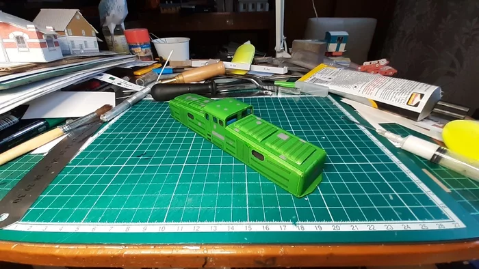 Paper model of the Soviet Shunting Industrial Electric Locomotive VL41. Part 2 - My, A train, Hobby, 3D modeling, Papercraft, Longpost