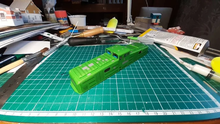 Paper model of the Soviet Shunting Industrial Electric Locomotive VL41. Part 2 - My, A train, Hobby, 3D modeling, Papercraft, Longpost