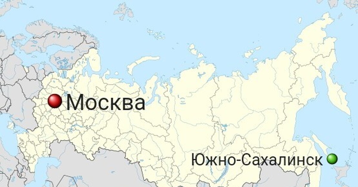 Город южно сахалинск на карте россии