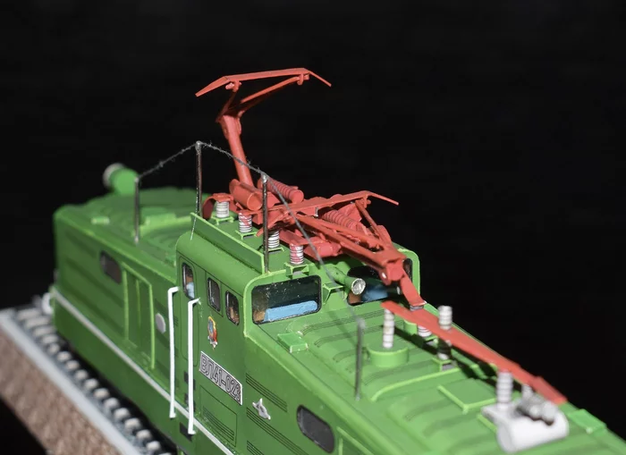 Paper model of the Soviet Shunting Industrial Electric Locomotive VL41. Part 3 - My, A train, Papercraft, 3D modeling, Hobby, Electric locomotive, Scale model, Longpost