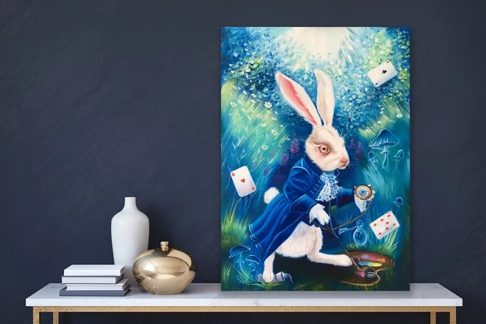 rabbit artist - My, Painting, White Rabbit, Alice in Wonderland, Games, Story, Magic, Fantasy, Illusion
