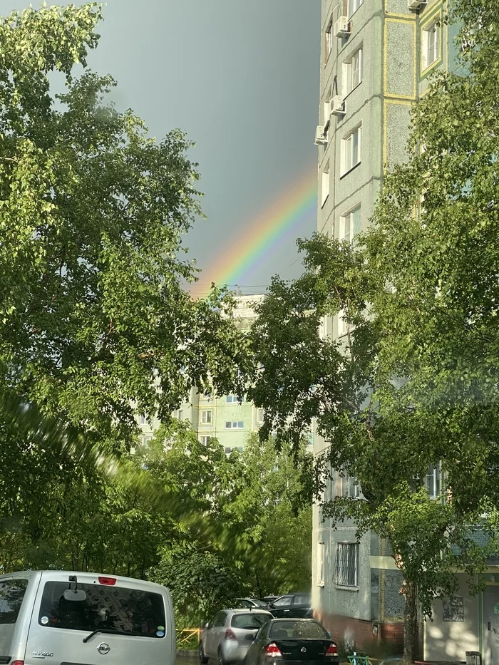 Rainbow tonight - My, Rainbow, After the rain