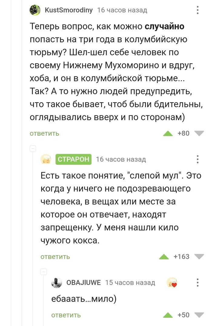 Случайный попадос на 3 года в Колумбийскую тюрьму - Скриншот, Комментарии на Пикабу, Тюрьма, Наркотики, Приключения, Латинская Америка, Нищета, Богатство, Истории из жизни, Мат