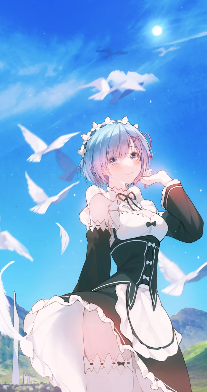 rem - Re: Zero Kara, Rem (Re: Zero Kara), Anime art, Anime, Housemaid