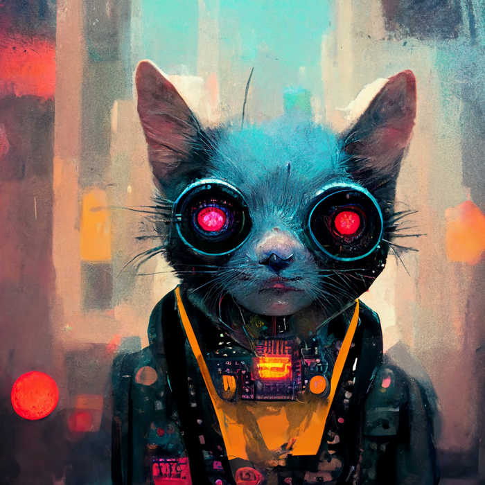 Кот киберпанк