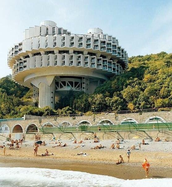 Architecture - Story, History of the USSR, Sanatorium, Beach, The photo, Yalta, 80-е, Architecture