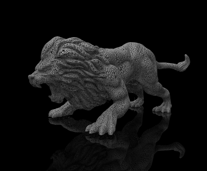 Openwork sculptures - My, 3D печать, 3D modeling, 3D printer, Sculpture, Openwork, Girls, a lion, Video, Vertical video, Longpost