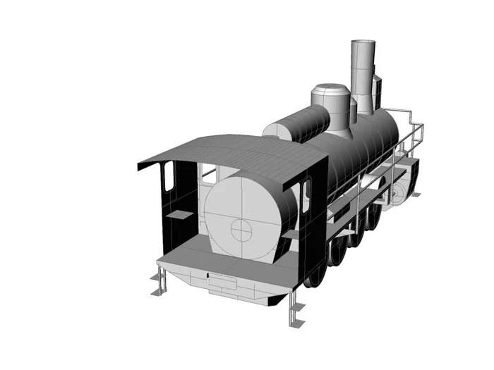 Paper model of Steam locomotive O - type Main. TT scale - My, Hobby, Scale model, 3D modeling, Locomotive, Papercraft, Longpost
