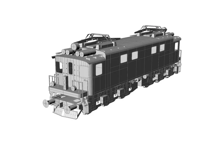 Paper model of the Soviet Electric Locomotive VL19. TT scale - My, Longpost, Papercraft, 3D modeling, Electric locomotive, Hobby