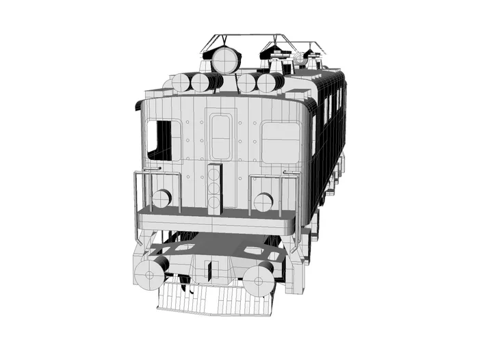 Paper model of the Soviet Electric Locomotive VL19. TT scale - My, Longpost, Papercraft, 3D modeling, Electric locomotive, Hobby